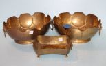 Three Brass Planters