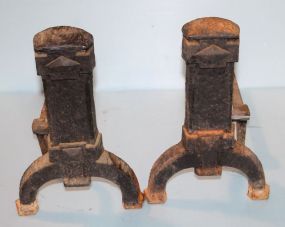 Pair of Iron Arts & Crafts Andirons