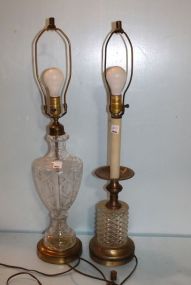 Two Crystal Table Lamps