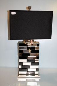 Black and Mirrored Lamp