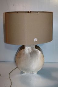Designer Silvertone Lamp