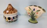 Gail Pittman 2001 Flower Vase & Gail Pittman Birdhouse 