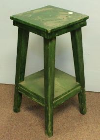 Green Two Tier Plant Stand