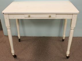 White Porcelain Top Kitchen Table 