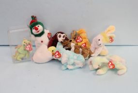 Plastic Tub of Beanie Babies 