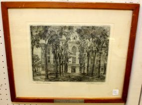 Old Main Knox College Commemorative Etching