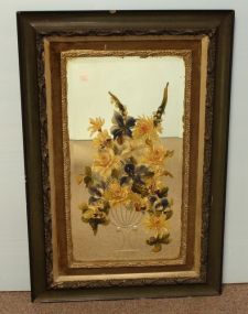 Hand Painted Flowers on Beveled Mirror