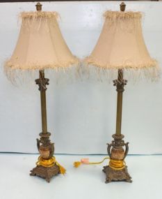 Pair of Metal Lamps