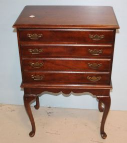 Four Drawer Queen Anne Style Silver Chest