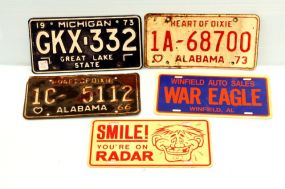 Six License Plates