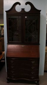 Mahogany Clawfoot Drop Front Desk