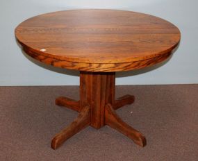 Oak Single Pedestal Dining Table