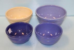Four Ringware Pottery Bowls