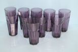 Ten Amethyst Glasses