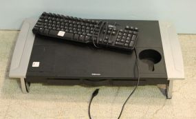 Dell Keyboard & Fellowes Computer Desktop 