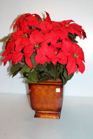 Flower Pot with Poinsettia 