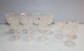 Set of Seven Stem Glasses & Three Glasses