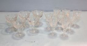 Set of Eight Stem Glasses & Set of Five Glasses