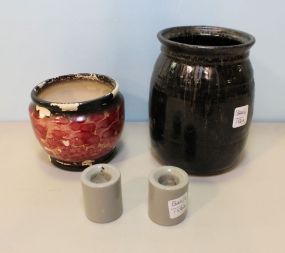Two Pots & Two Candle Holders