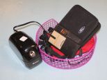 Purple Wire Basket, Electric Pencil Sharpener & Stud Finder