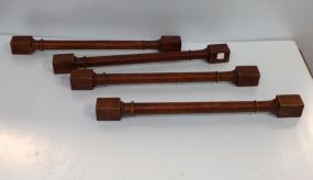 Four Mahogany Wood Supports 