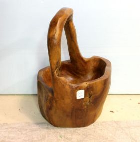 Teakwood Carved Basket