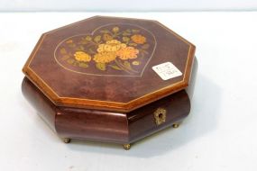 Eight Sided Inlaid Swiss Music Box