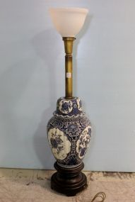 Blue and White Porcelain Lamp