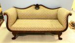 Mahogany Clawfoot Settee 