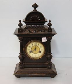 Turn of the Century Ebonized Mantel Clock