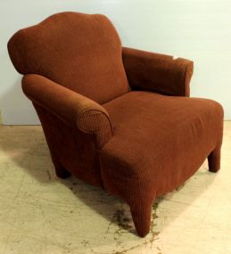 Maroon Upholstered Arm Chair