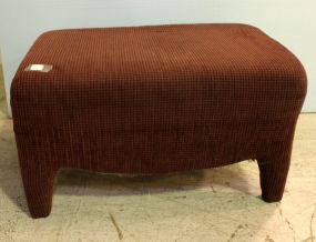 Maroon Upholstered Ottoman