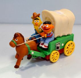 Plastic Bert and Ernie Tyco Wagon Toy
