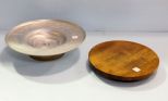 Aluminum Lazy Susan & Wood Lazy Susan