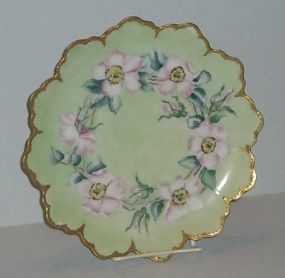 Bavaria Hand Painted Plate with Scalloped Edges