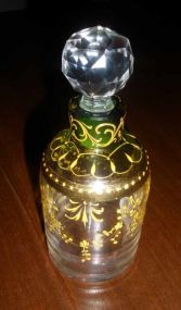 Green and Gold Perfume Bottle