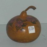 Gourd with hand painted flowers