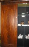 Mahogany Two Door Armoire Converted to Lighted Display Cabinet