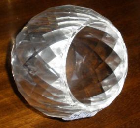 Lead crystal slanted bowl