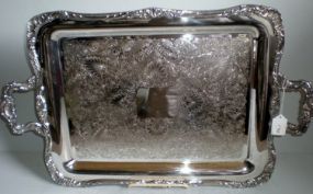 Heavy Sterling Silver Plated Serving Tray