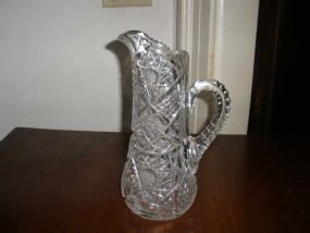 Signed Libbey Cut Glass Pitcher