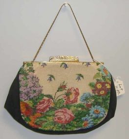 Floral Garded Beaded Purse By Maude Howdley