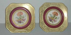 Pair of Gold Trim Bavarian Plates