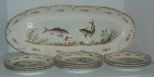 11pc Austrian Hand Painted Fish Set