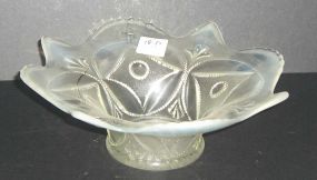 Clear & White Opalescent Bowl