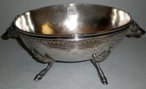 Silver Plate Oval Footed Dish