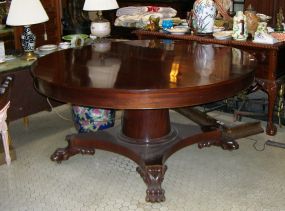 Biggs Manf. Empire Style Mahogany Banquet Table w/Very Ornate Base