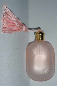 Mini Frosted Pink Perfume Bottle