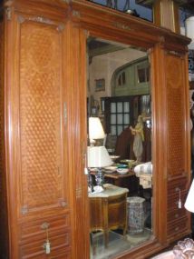 Large 3 Section French Parquetries Armoire