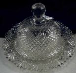 Cut Glass Butter Dish